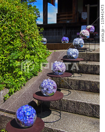 般若寺の紫陽花ガラスボール 119441473