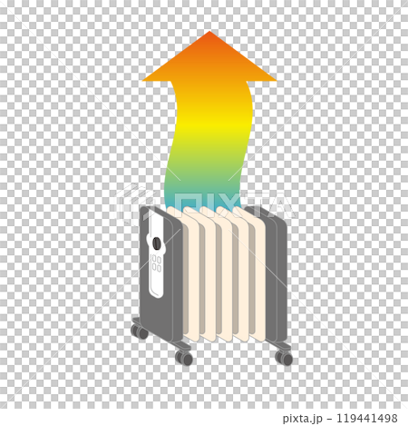 オイルヒーターのシンプルなイラスト 119441498