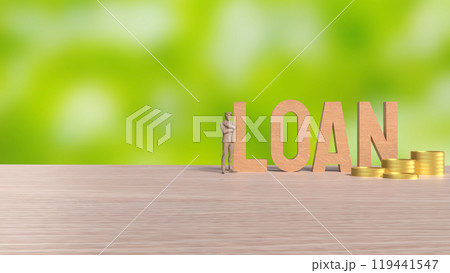 The loan and coins for Business concept 3d rendering. The loan and coins for Business concept 3d rendering. 119441547