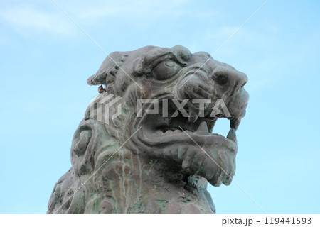 武蔵御嶽神社の参道の狛犬 119441593