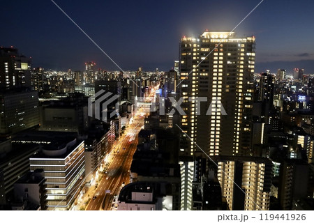 黄昏大阪、夕焼けの大阪、マジックアワー大阪、大阪中央区、オオサカ、大阪湾に沈む夕日 黄昏大阪、夕焼けの大阪、マジックアワー大阪、大阪中央区、オオサカ、大阪湾に沈む夕日 119441926