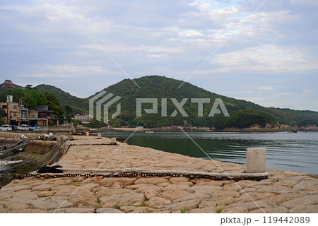 鞆の浦鞆港の波止より仙酔島を望む 119442089
