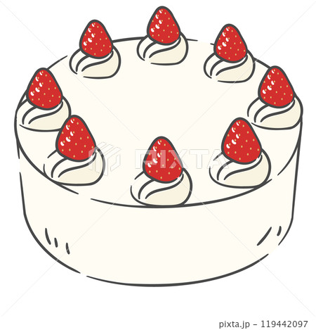 Fresh Strawberry Whipped Cream Whole Cake Fresh Strawberry Whipped Cream Whole Cake 119442097