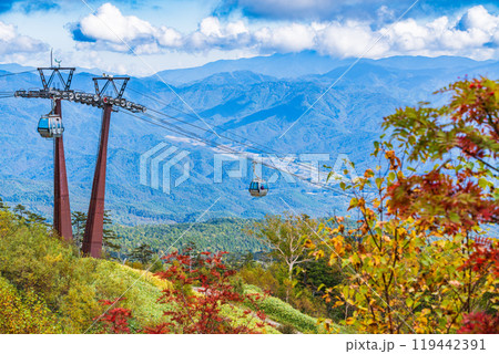 【長野県】木曽　おんたけロープウェイ　眼下の景色 119442391