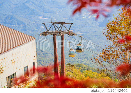 【長野県】木曽　おんたけロープウェイ　眼下の景色 119442402