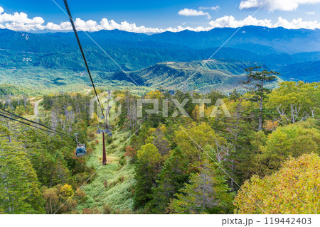 【長野県】木曽　おんたけロープウェイ　眼下の景色 119442403