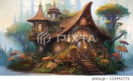 森の中の魔女が住む家 森の中の魔女が住む家 119442772
