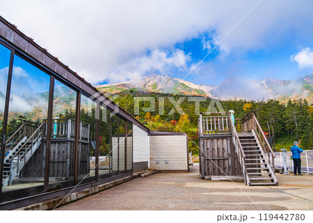 【長野県】木曽　おんたけロープウェイ・飯森高原駅の展望テラス 119442780