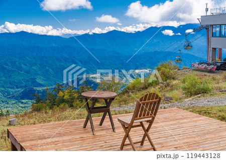 【長野県】木曽・おんたけロープウェイ　飯森高原駅の展望テラス 119443128