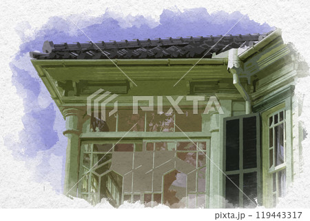 水彩画風　神戸　萌黄の館　兵庫県神戸市 119443317