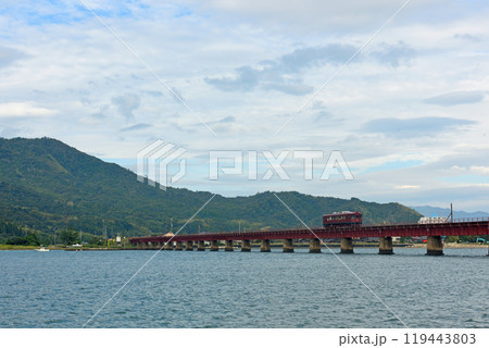 京都丹後鉄道由良川右岸 119443803