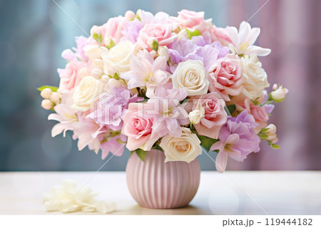 エレガントな花束のアレンジ エレガントな花束のアレンジ 119444182