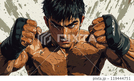 力強い格闘技のポートレート 力強い格闘技のポートレート 119444751