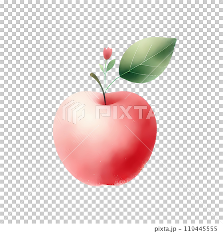 red apple with leaf 119445555