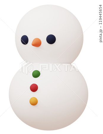 3D素材_雪だるま 119445654