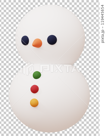 3D素材_雪だるま 119445654