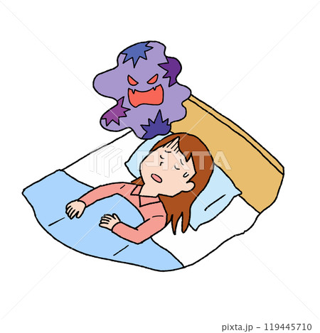 うなされる女性 119445710