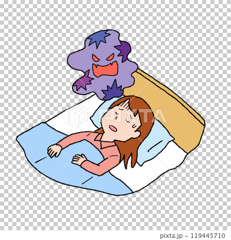 うなされる女性 119445710