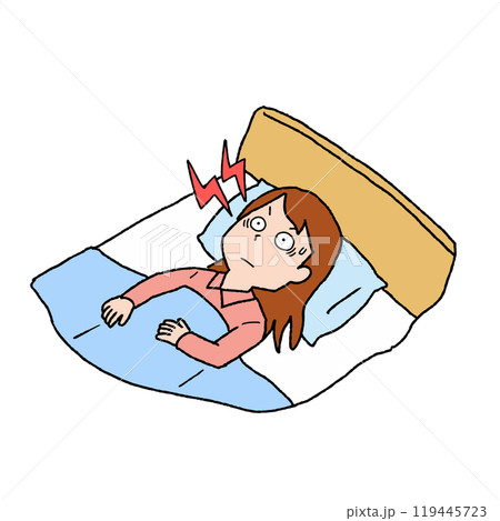 眠れない女性 119445723