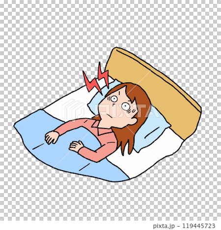 眠れない女性 119445723