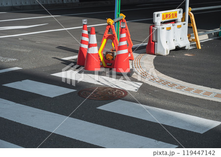 横断歩道と道路保安用品 横断歩道と道路保安用品 119447142