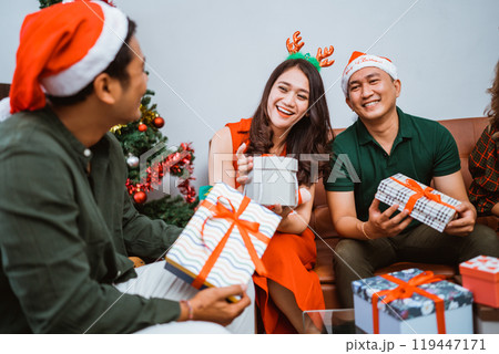 Enjoy a Cheerful Holiday Celebration Filled with Friends, Fun, and Festive Gifts 119447171