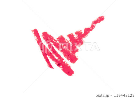 Lip liner stroke on white background 119448125
