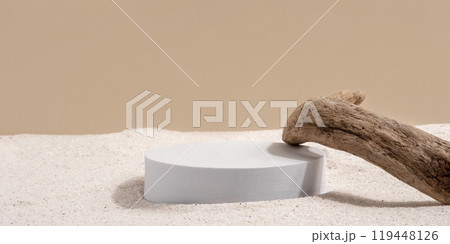 Natural cosmetic background for product presentation. 119448126