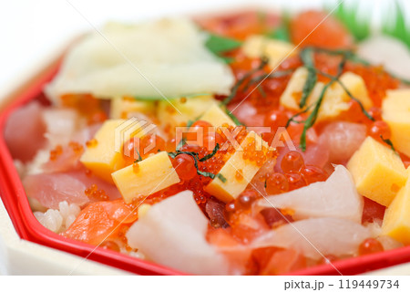海鮮, 刺身, ネタ, 魚介類, 海鮮丼, 和食, 料理, 丼もの, 寿司, マグロ, サーモン 海鮮, 刺身, ネタ, 魚介類, 海鮮丼, 和食, 料理, 丼もの, 寿司, マグロ, サーモン 119449734