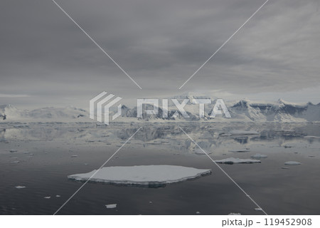 Beautiful view of icebergs in Antarctica 119452908