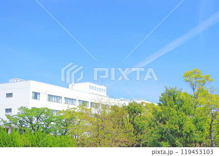 愛知県蒲郡市、蒲郡厚生館病院の風景 119453103