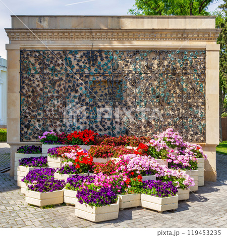Colorful Flower Display at Baku Boulevard in Azerbaijan Showcasing Vibrant Flora in Springtime Colorful Flower Display at Baku Boulevard in Azerbaijan Showcasing Vibrant Flora in Springtime 119453235