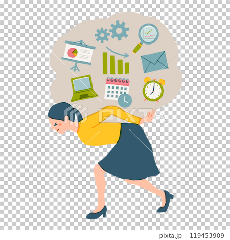 從事多種工作的女性的插圖 119453909