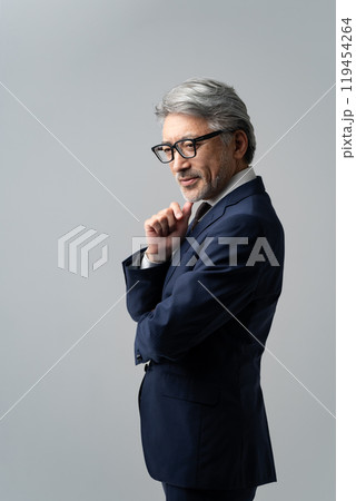 ビジネスマン グレイヘア 考える 横顔 ビジネスマン グレイヘア 考える 横顔 119454264