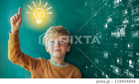 創造性と技術の融合、現代的な教室のイメージ 119454844