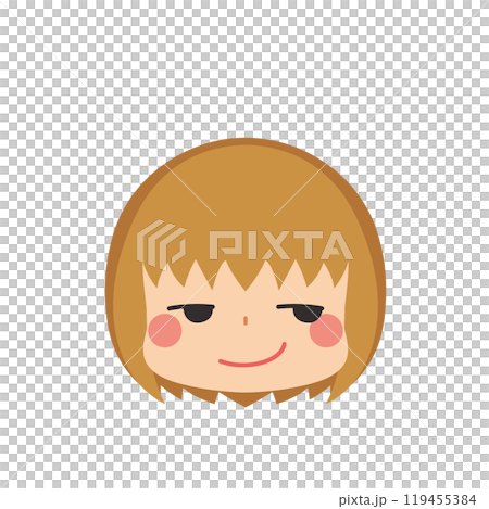 Cute little girl emoji illustration icon face expression white background vector Cute little girl emoji illustration icon face expression white background vector 119455384