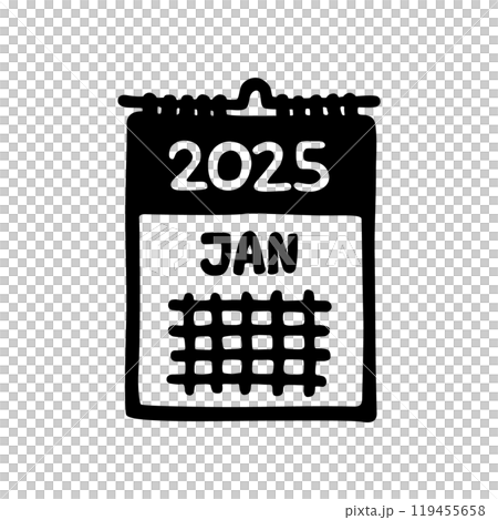 Doodle calendar schedule icon or logo, hand drawn with thin black line. Doodle calendar schedule icon or logo, hand drawn with thin black line. 119455658