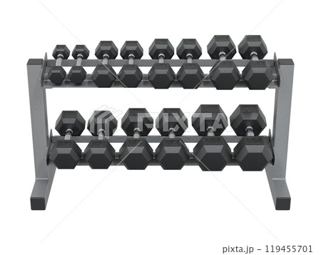 Gym Dumbbell rack, a stand for weightlifting gym equipment Gym Dumbbell rack, a stand for weightlifting gym equipment 119455701