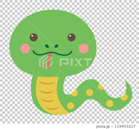 New Year's card material, Year of the Snake, Cute snake illustration 119455817
