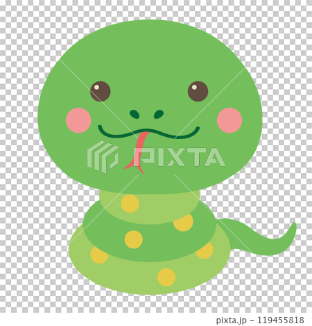 New Year's card material, Year of the Snake, Cute snake illustration 119455818