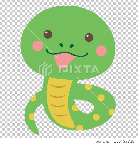 New Year's card material, Year of the Snake, Cute snake illustration 119455819