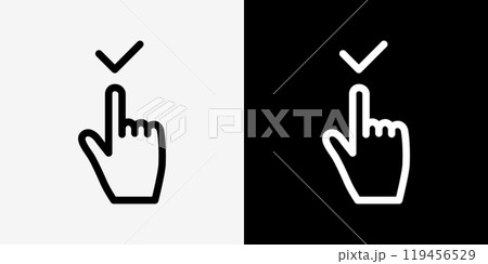 手、ハンドサインのアイコンセット 119456529