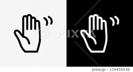 手、ハンドサインのアイコンセット 119456536