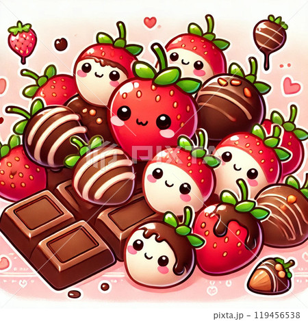 いちごチョコのイラスト素材 [119456538] - PIXTA
