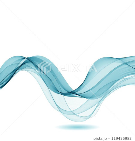 Blue vector wave. Decor element. Layout for advertising. Eps 10 119456982