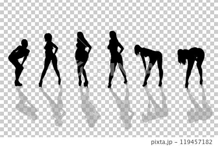 Sexy pose female silhouette_1 119457182
