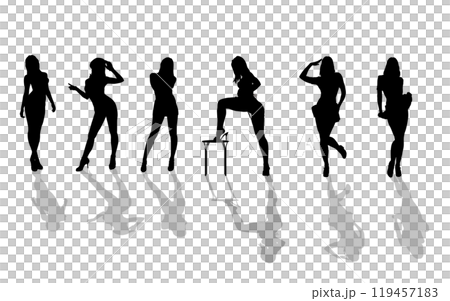 Sexy pose female silhouette_2 119457183