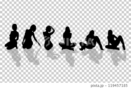 Sexy pose female silhouette_4 119457185