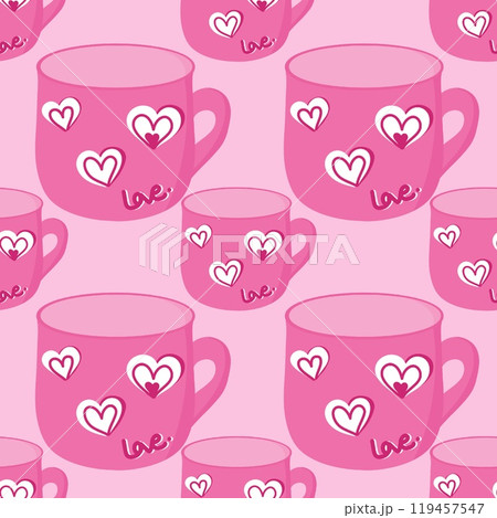 Mug in love pattern. 119457547