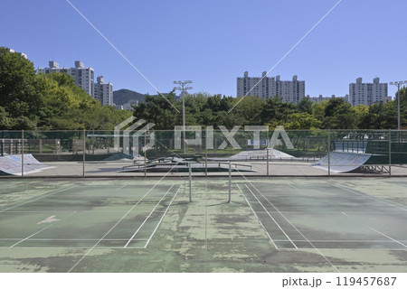 韓国の新都市：坪村（ピョンチョン・Pyeongchon）の街並み 119457687